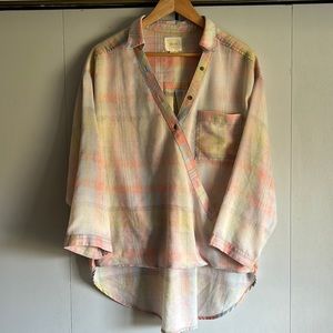 Anthropologie flannel/button down blouse